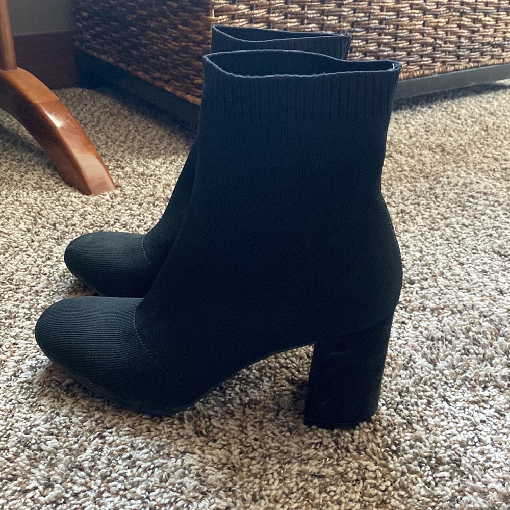 Black Boots Chunky Heel